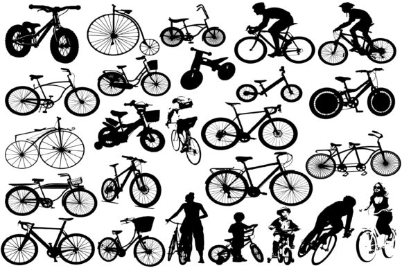 Bicycle Silhouette: A Versatile Design Asset for Creative Professionals
