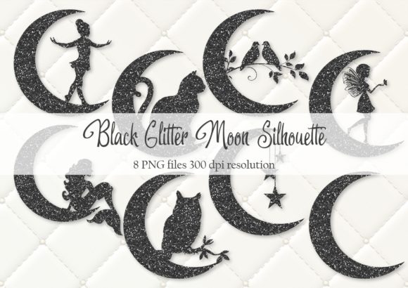 Black Glitter Moon Silhouette: A Strategic Design Asset for Creative Professionals