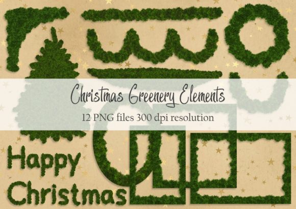 Christmas Greenery Elements: A Versatile Resource for Creative Projects