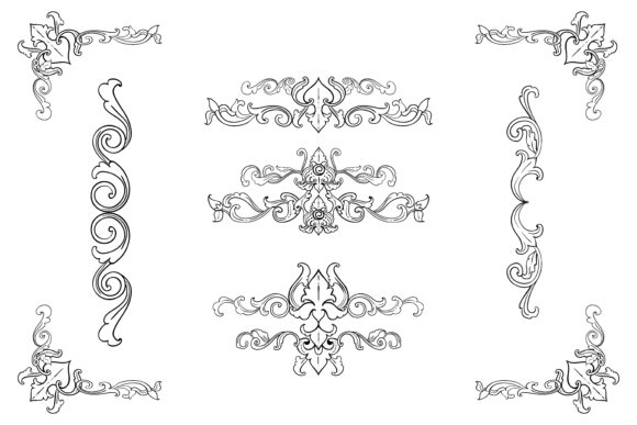 Classic Flourish Ornament Frames