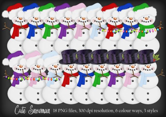 Cute Snowman Clipart for Creative Projects