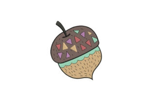 Decorative Acorn: A Versatile Embroidery Design for Creative Projects