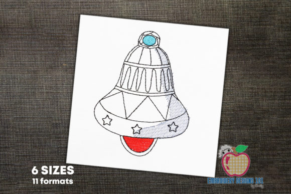 Exploring the Decorative Christmas Bell Quick Stitch Embroidery Design