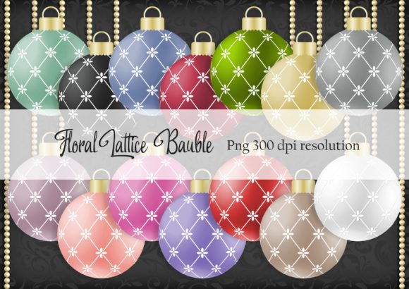Floral Lattice Christmas Bauble: A Versatile Design Element for Holiday Crafting