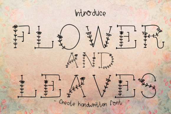 Flower and Leaves Font