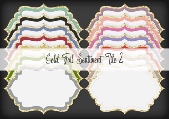 Gold Foil Sentiment Tile 2: A Touch of Elegance for Creative Projects