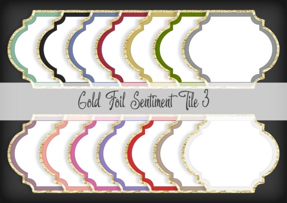 Gold Foil Sentiment Tile 3