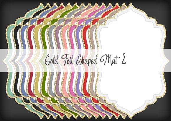 Gold Foil Shaped Mat 2
