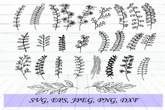 Hand Draw Flower Doodle Elements for Creative Design Projects