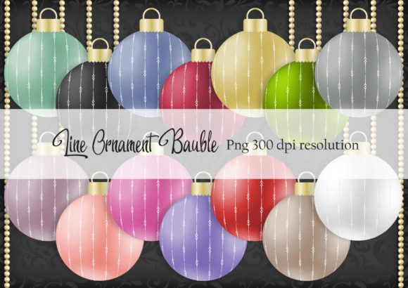 Line Ornament Christmas Bauble Design Set