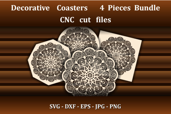 Mandala Coasters for Laser CNC Cut: A Versatile Design Solution for Creative Projects