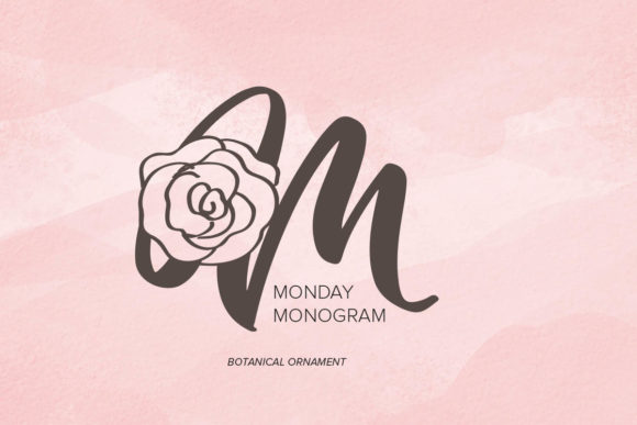 Monday Monogram: A Sweet Decorative Font for Modern Creativity