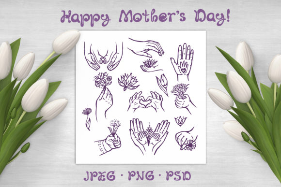 Mother's Day Hand Drawn Cliparts