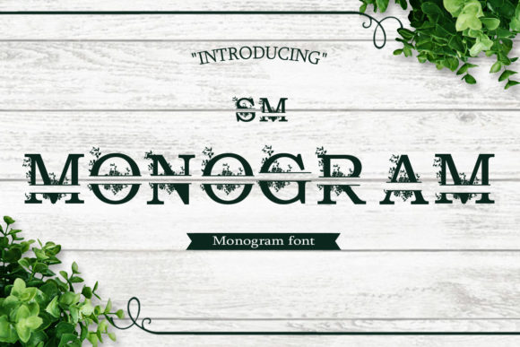SM Monogram: A Floral-Inspired Font for Charming Design Projects