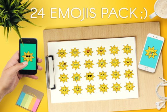 Sunny Sun Emoji Set for Creative Projects