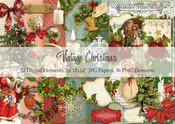 Vintage Christmas: A Timeless Digital Resource for Creative Projects