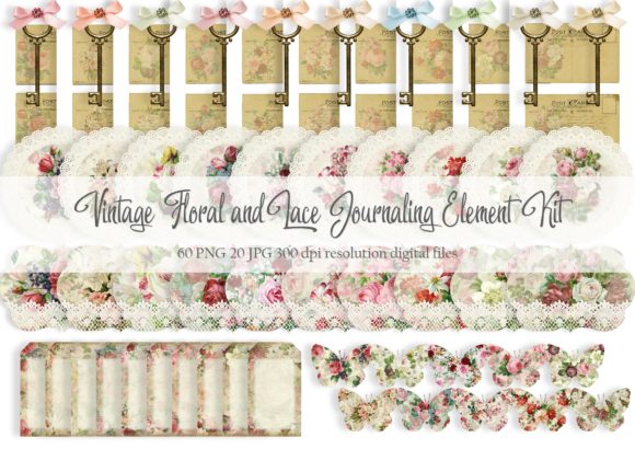 Vintage Floral Journaling Element Kit: A Timeless Addition to Your Creative Toolkit