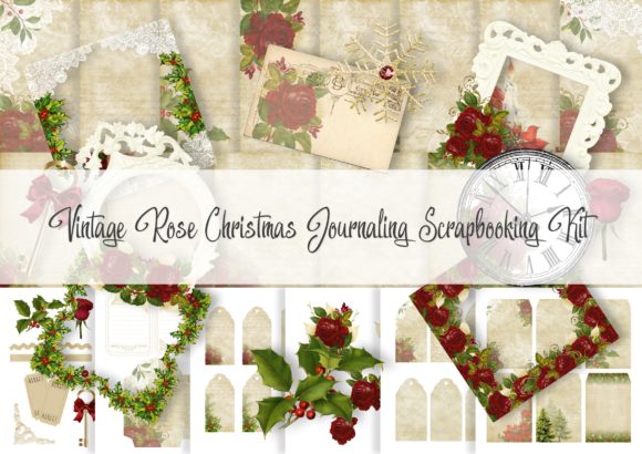 Vintage Rose Christmas Journaling Kit: A Creative Solution for Scrapbooking and Card Making