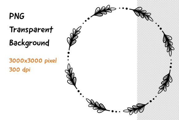 Wreath Frame Black and White -15
